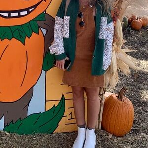 Green and leopard shacket